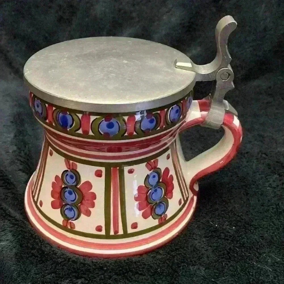 Vintage Germany Ceramic Beer Stein Rustic  
Decor Ceramic Beer Porringer - Picture 11 of 16